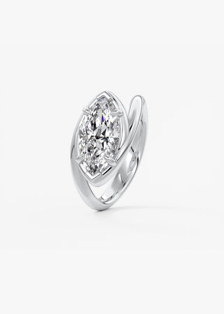Oval Solitaire With Raised Basket Gallery Lab Grown Diamond Engagement Ring