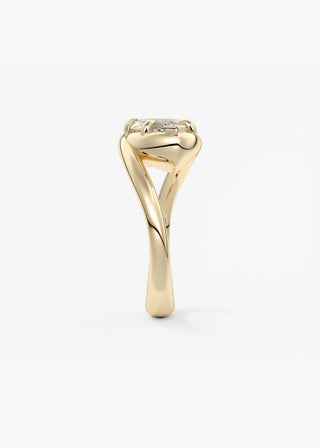 Oval Solitaire With Raised Basket Gallery Lab Grown Diamond Engagement Ring