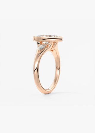 Oval Solitaire With Raised Basket Gallery Lab Grown Diamond Engagement Ring
