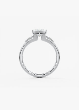 Oval Solitaire With Raised Basket Gallery Lab Grown Diamond Engagement Ring