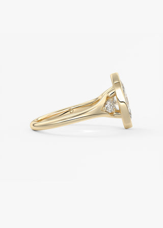 Oval Solitaire With Raised Basket Gallery Lab Grown Diamond Engagement Ring