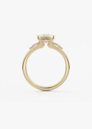 Oval Solitaire With Raised Basket Gallery Lab Grown Diamond Engagement Ring