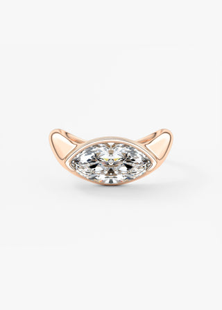 Oval Solitaire With Raised Basket Gallery Lab Grown Diamond Engagement Ring