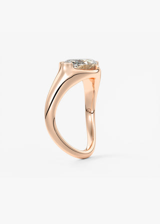 Oval Solitaire With Raised Basket Gallery Lab Grown Diamond Engagement Ring