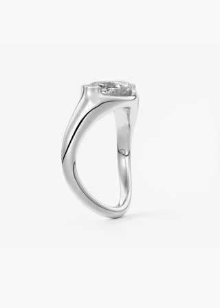Oval Solitaire With Raised Basket Gallery Lab Grown Diamond Engagement Ring