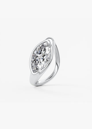 Oval Solitaire With Raised Basket Gallery Lab Grown Diamond Engagement Ring