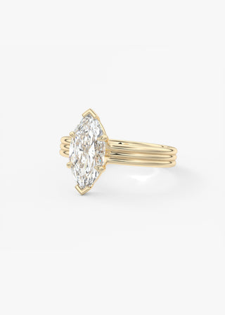 Oval Solitaire With Raised Basket Gallery Lab Grown Diamond Engagement Ring