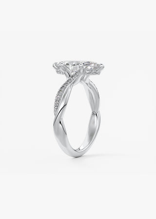 Oval Solitaire With Raised Basket Gallery Lab Grown Diamond Engagement Ring