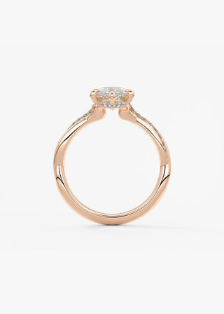 Oval Solitaire With Raised Basket Gallery Lab Grown Diamond Engagement Ring