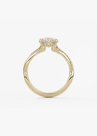 Oval Solitaire With Raised Basket Gallery Lab Grown Diamond Engagement Ring