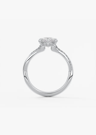 Oval Solitaire With Raised Basket Gallery Lab Grown Diamond Engagement Ring