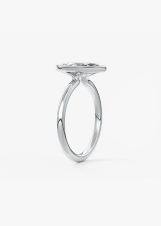 Oval Solitaire With Raised Basket Gallery Lab Grown Diamond Engagement Ring