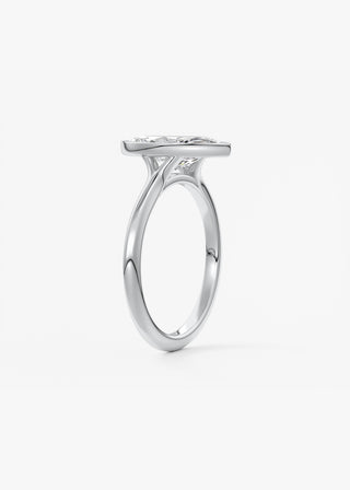 Oval Solitaire With Raised Basket Gallery Lab Grown Diamond Engagement Ring