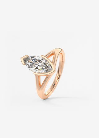 Oval Solitaire With Raised Basket Gallery Lab Grown Diamond Engagement Ring