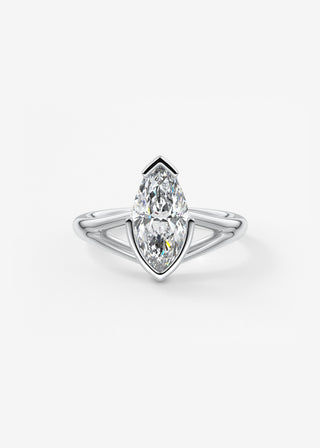 Oval Solitaire With Raised Basket Gallery Lab Grown Diamond Engagement Ring