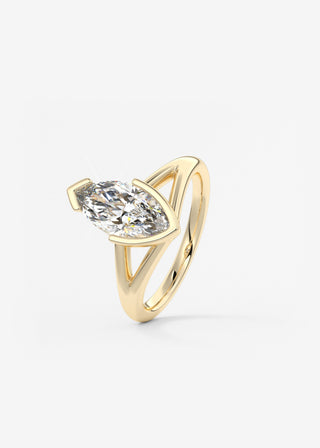 Oval Solitaire With Raised Basket Gallery Lab Grown Diamond Engagement Ring