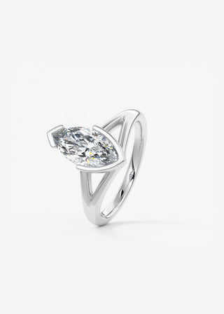 Oval Solitaire With Raised Basket Gallery Lab Grown Diamond Engagement Ring