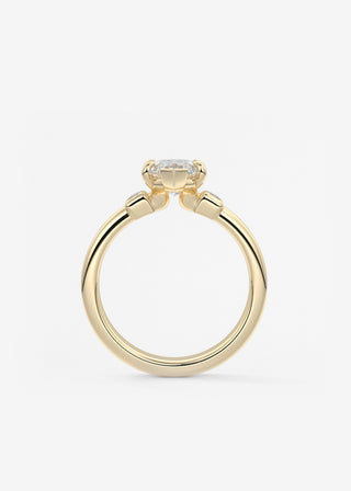 Oval Solitaire With Raised Basket Gallery Lab Grown Diamond Engagement Ring