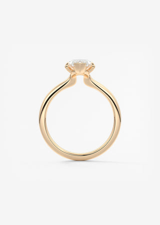 Oval Solitaire With Raised Basket Gallery Lab Grown Diamond Engagement Ring