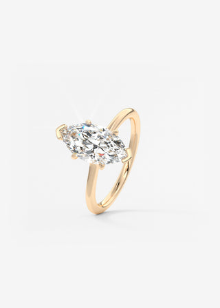 Oval Solitaire With Raised Basket Gallery Lab Grown Diamond Engagement Ring
