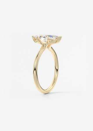 Oval Solitaire With Raised Basket Gallery Lab Grown Diamond Engagement Ring