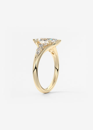 Oval Solitaire With Raised Basket Gallery Lab Grown Diamond Engagement Ring
