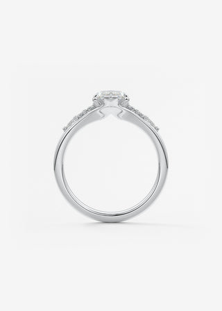 Oval Solitaire With Raised Basket Gallery Lab Grown Diamond Engagement Ring