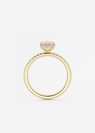 Oval Solitaire With Raised Basket Gallery Lab Grown Diamond Engagement Ring