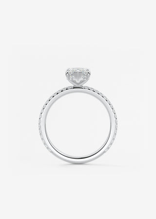Oval Solitaire With Raised Basket Gallery Lab Grown Diamond Engagement Ring