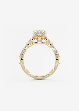 Oval Solitaire With Raised Basket Gallery Lab Grown Diamond Engagement Ring