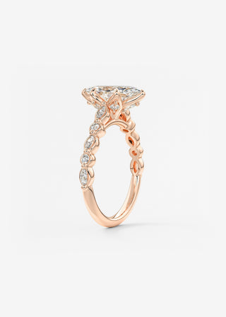 Oval Solitaire With Raised Basket Gallery Lab Grown Diamond Engagement Ring