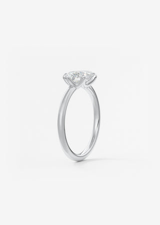 Oval Solitaire With Raised Basket Gallery Lab Grown Diamond Engagement Ring