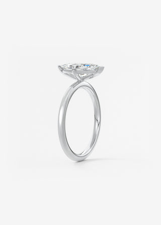 Oval Solitaire With Raised Basket Gallery Lab Grown Diamond Engagement Ring