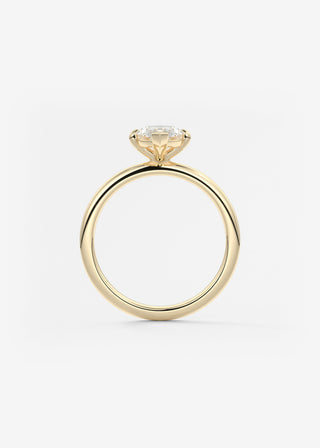 Oval Solitaire With Raised Basket Gallery Lab Grown Diamond Engagement Ring