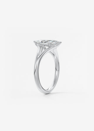 Oval Solitaire With Raised Basket Gallery Lab Grown Diamond Engagement Ring
