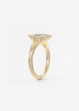 Oval Solitaire With Raised Basket Gallery Lab Grown Diamond Engagement Ring