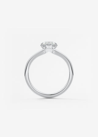 Oval Solitaire With Raised Basket Gallery Lab Grown Diamond Engagement Ring