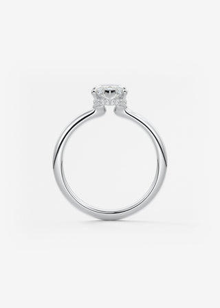 Oval Solitaire With Raised Basket Gallery Lab Grown Diamond Engagement Ring