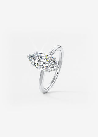 Oval Solitaire With Raised Basket Gallery Lab Grown Diamond Engagement Ring