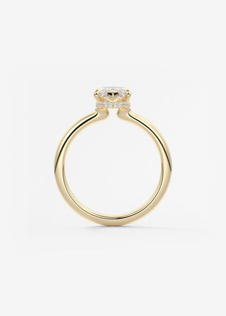 Oval Solitaire With Raised Basket Gallery Lab Grown Diamond Engagement Ring