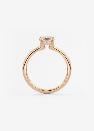 Oval Solitaire With Raised Basket Gallery Lab Grown Diamond Engagement Ring