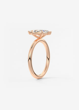 Oval Solitaire With Raised Basket Gallery Lab Grown Diamond Engagement Ring