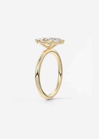 Oval Solitaire With Raised Basket Gallery Lab Grown Diamond Engagement Ring