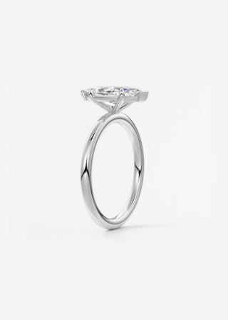 Oval Solitaire With Raised Basket Gallery Lab Grown Diamond Engagement Ring