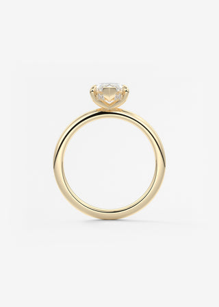 Oval Solitaire With Raised Basket Gallery Lab Grown Diamond Engagement Ring