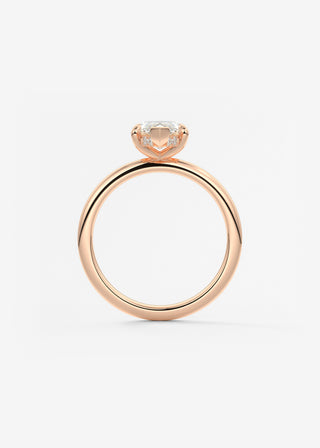 Oval Solitaire With Raised Basket Gallery Lab Grown Diamond Engagement Ring