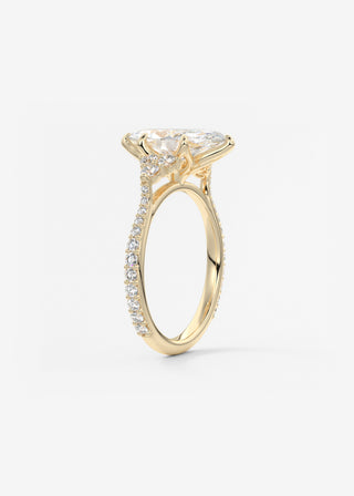 Oval Solitaire With Raised Basket Gallery Lab Grown Diamond Engagement Ring