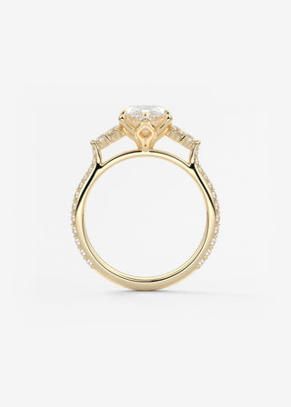 Oval Solitaire With Raised Basket Gallery Lab Grown Diamond Engagement Ring