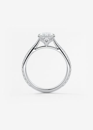 Oval Solitaire With Raised Basket Gallery Lab Grown Diamond Engagement Ring