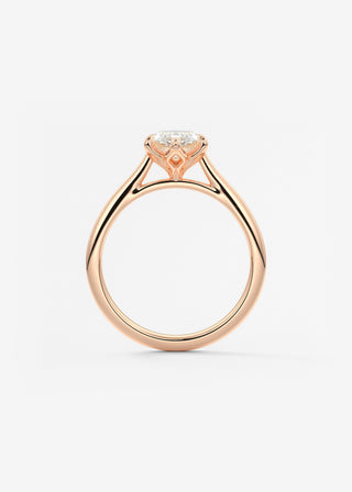Oval Solitaire With Raised Basket Gallery Lab Grown Diamond Engagement Ring
